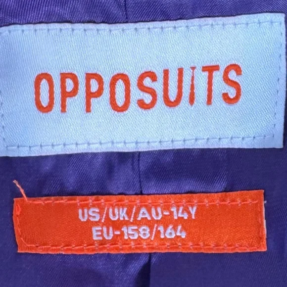 OppoSuits Big Boys' Groovy Solid Grey Dove Suit‎ Jacket Sz 14Y - Picture 6 of 6